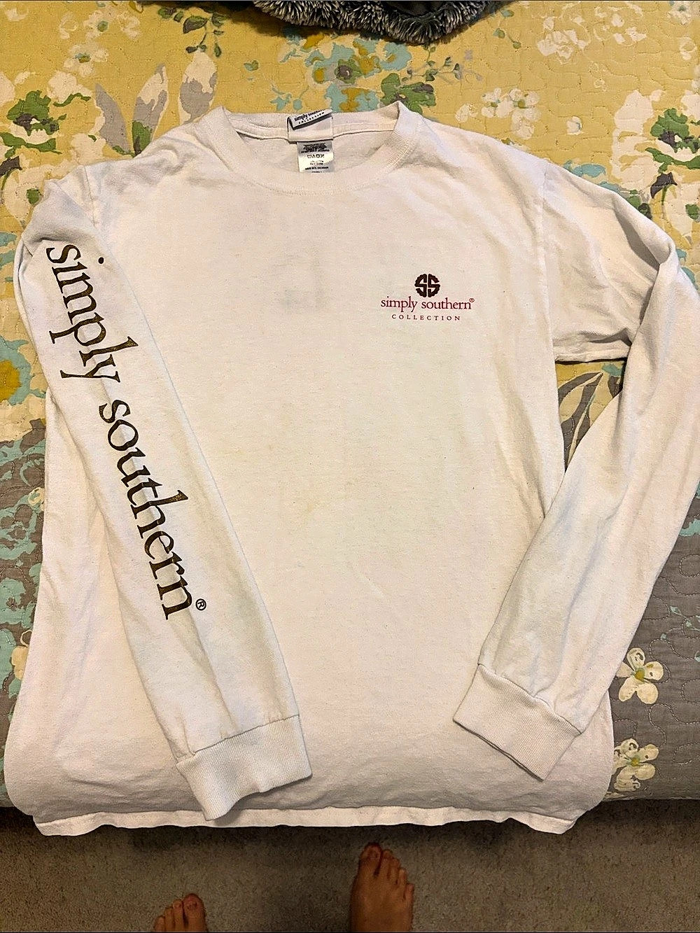 Simply Southern Falalala Llama Long Sleeve T-Shirt Small